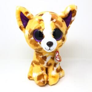 Ty Beanie Boos Pablo Chihuahua Plush Puppy Dog 9" Purple Glitter Eyes Tag‎